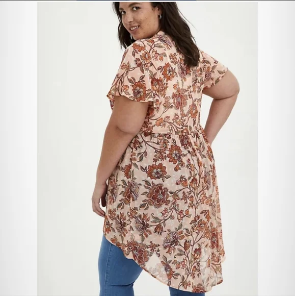 TORRID - Lexie Chiffon Babydoll Top - Picture 3 of 12